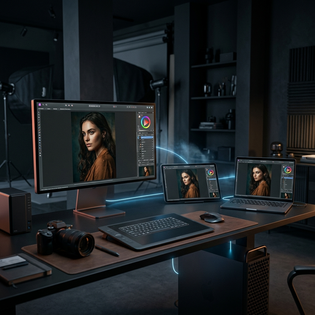 Affinity Photo editing workspace streamed remotely through Chromaport