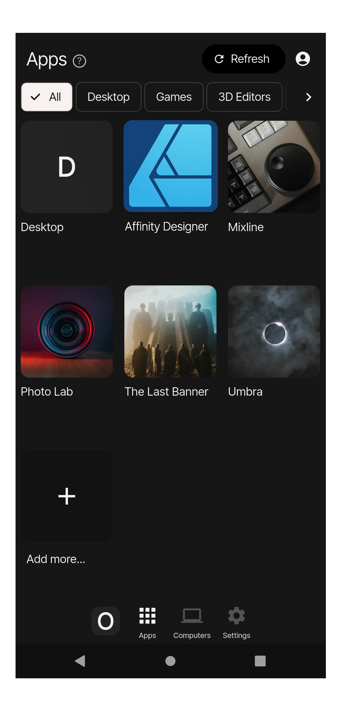 Affinity Designer running remotely through Chromaport