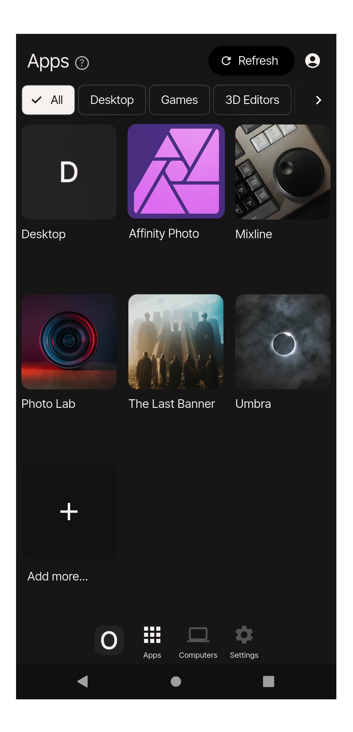 Affinity Photo running remotely through Chromaport