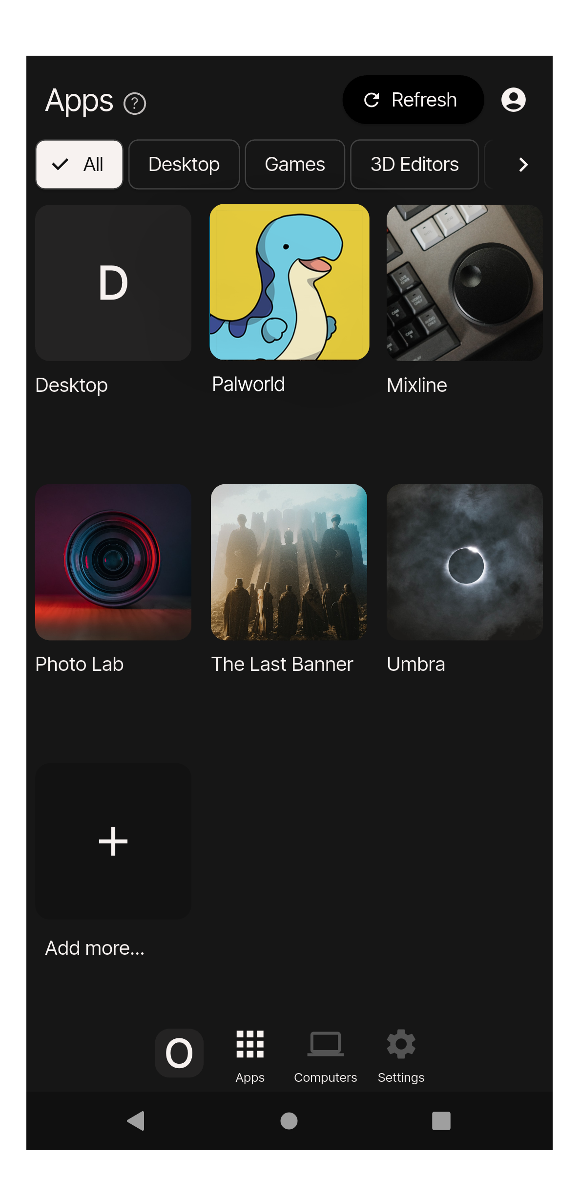 Launching Palworld remotely through Chromaport