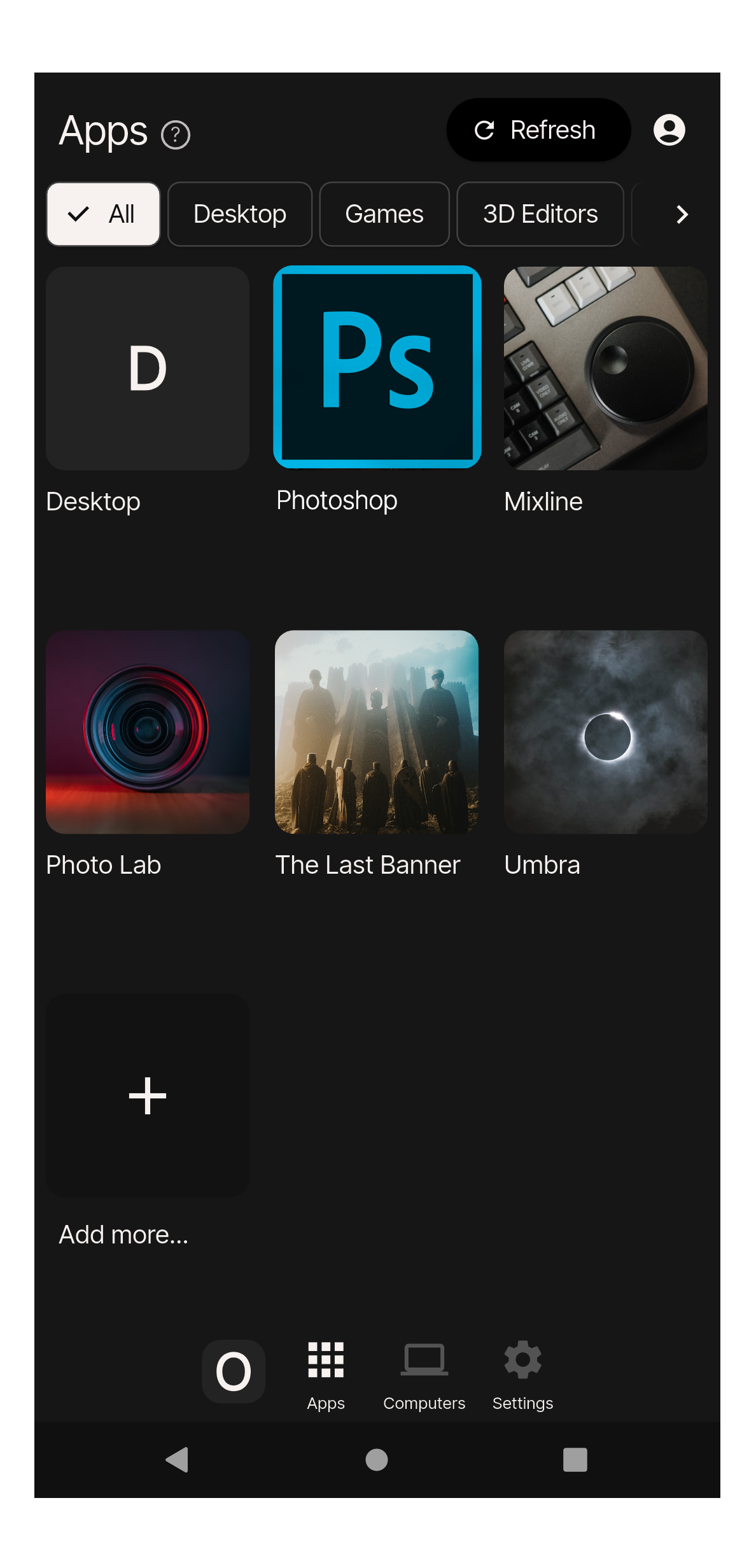 Adobe Photoshop running remotely through Chromaport