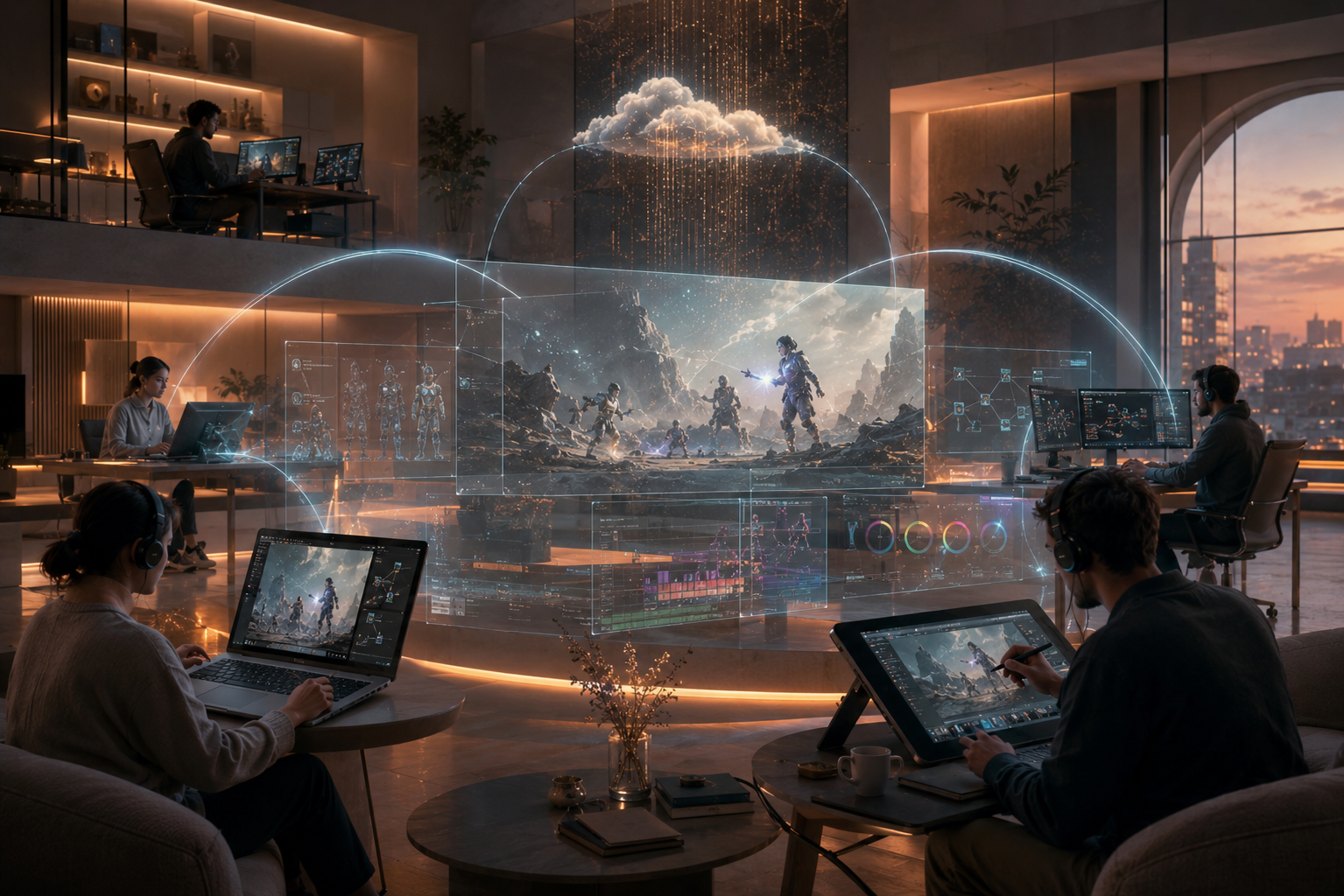 Remote collaboration platform for animation and VFX teams with real-time render review, shared high-performance desktops, and ultra-low latency creative workflows by Chromaport