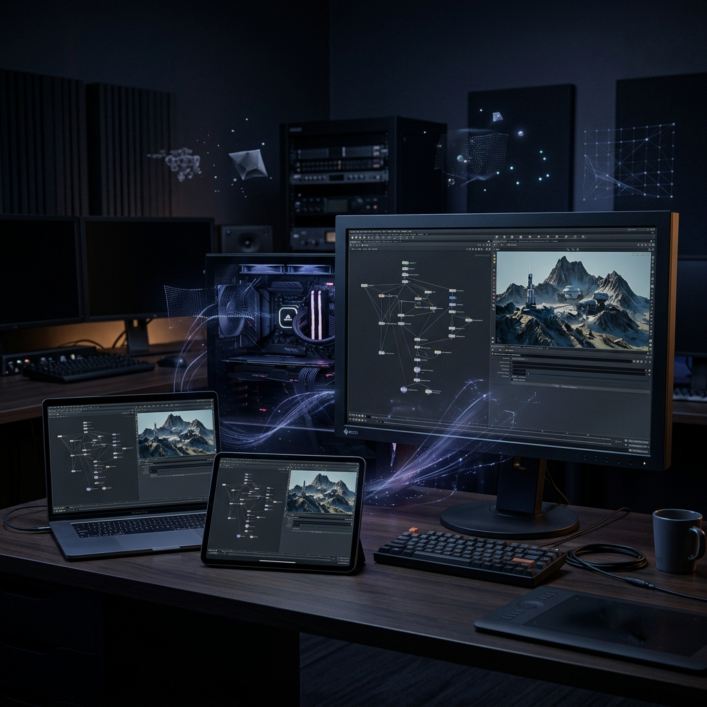 Houdini procedural environment workflow through Chromaport