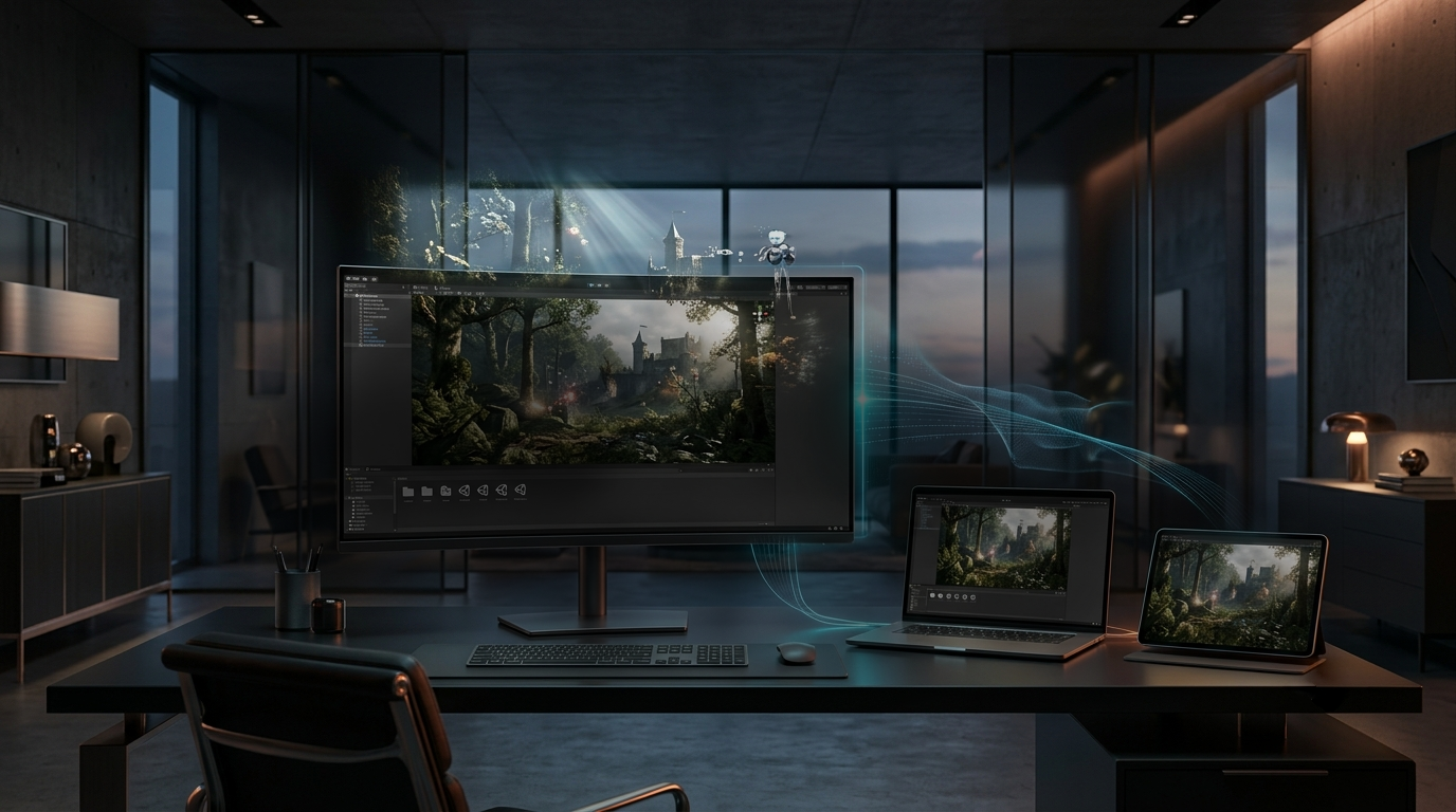 Unity development environment running through Chromaport