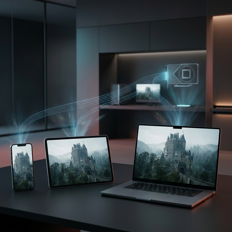 Unreal Engine real-time rendering streamed through Chromaport